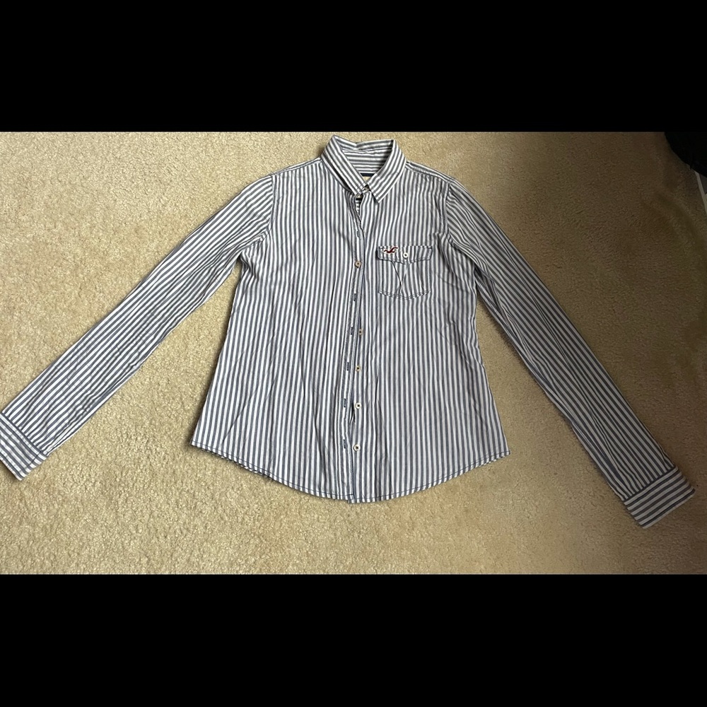 Hollister Striped Button-Up, size M